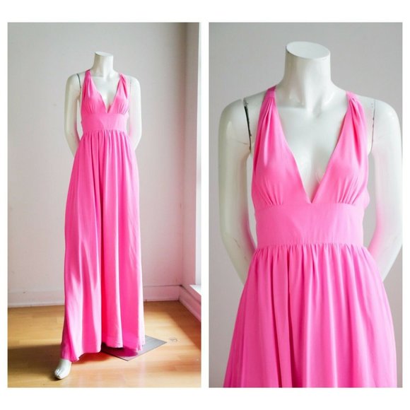 Yumi Kim Dresses & Skirts - Yumi Kim Revolve Bright Candy Pink Sexy Silk Gown
